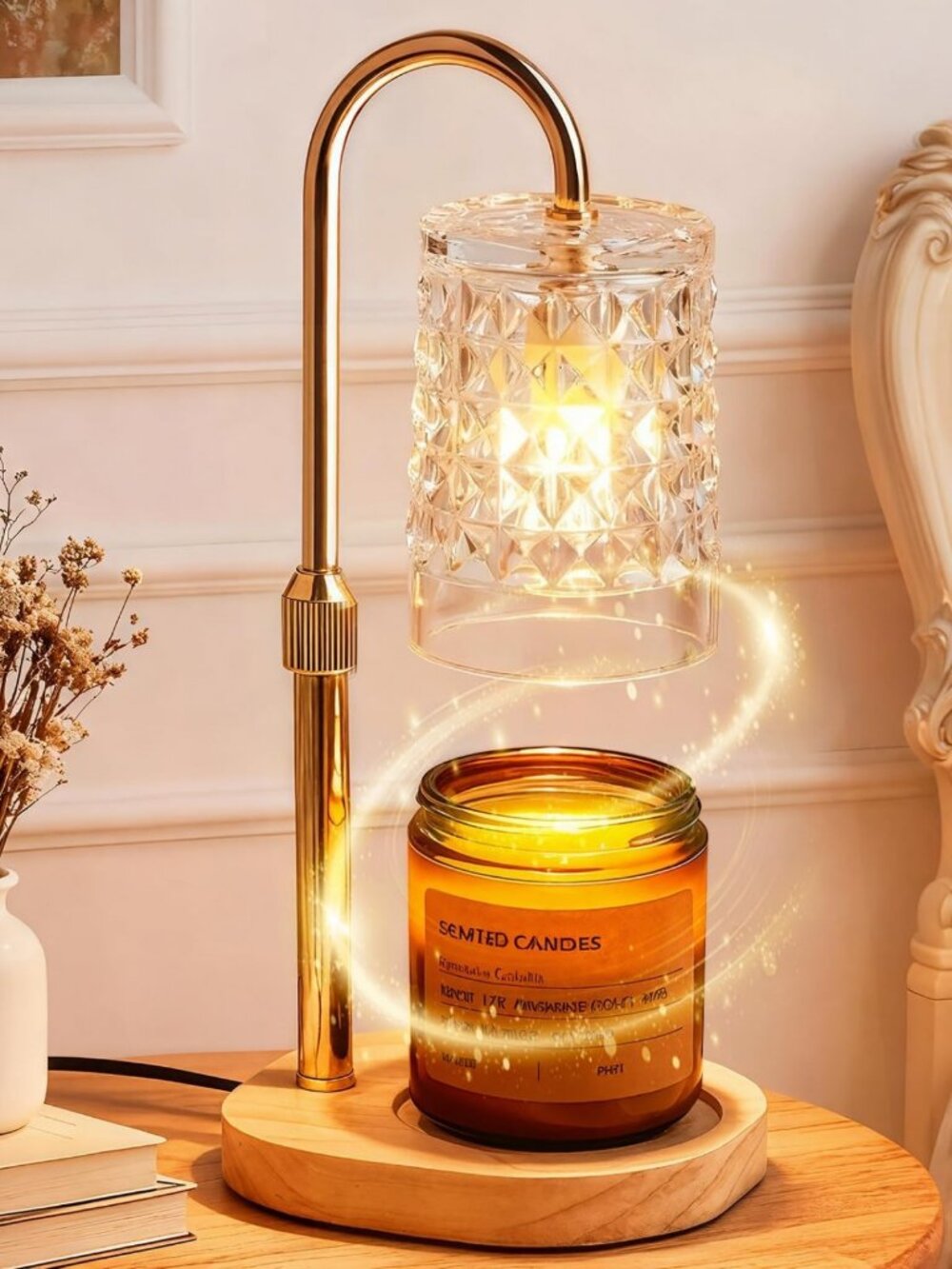 Dimmable Candle Warmer Lamp with Timer | Adjustable Wax Melts & Jar Candle Decor